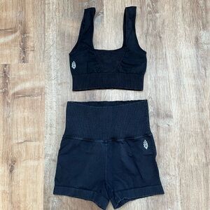 Free People Good Karma Sports Bra and Shorts XS/S
